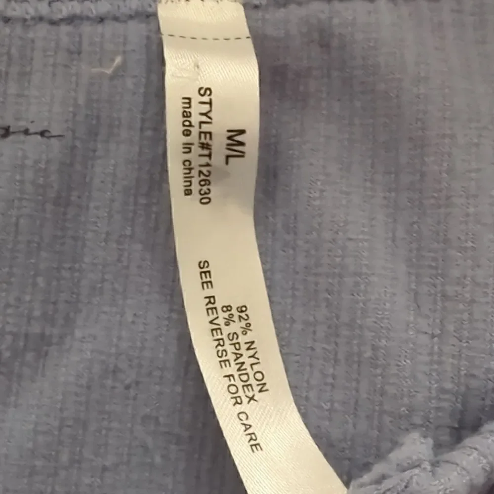 Active Basic Blue Ribbed Cropped Long Sleeve - Picture 5 of 5